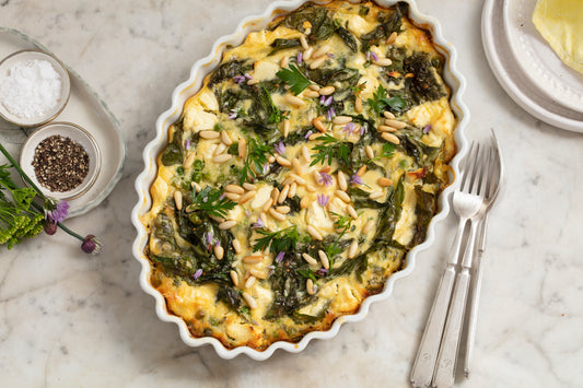 Self-Crusting Spring Vegetable Quiche - recipe by Allyson Gofton