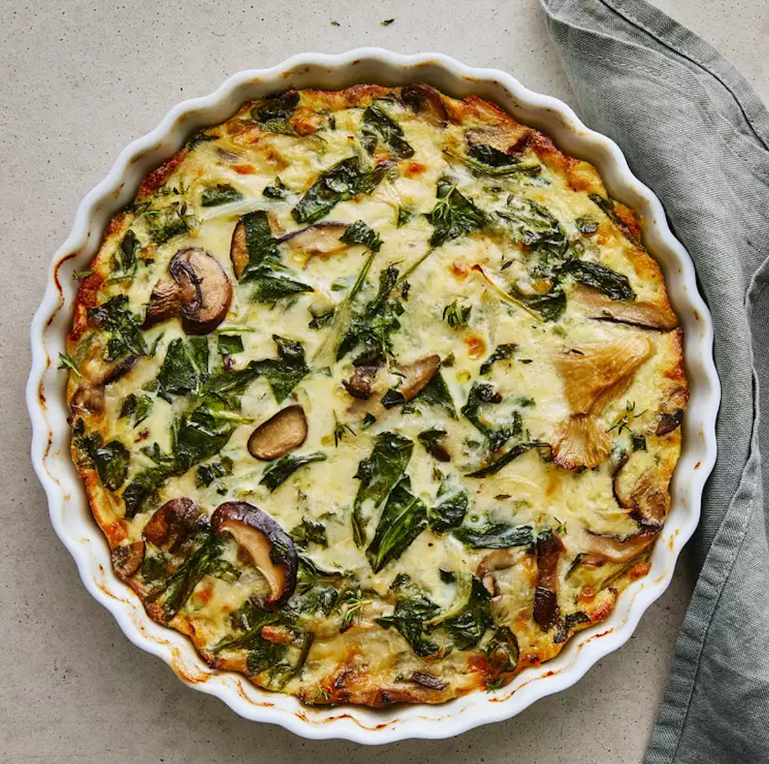 Quiche using Whey Protein Concentrate